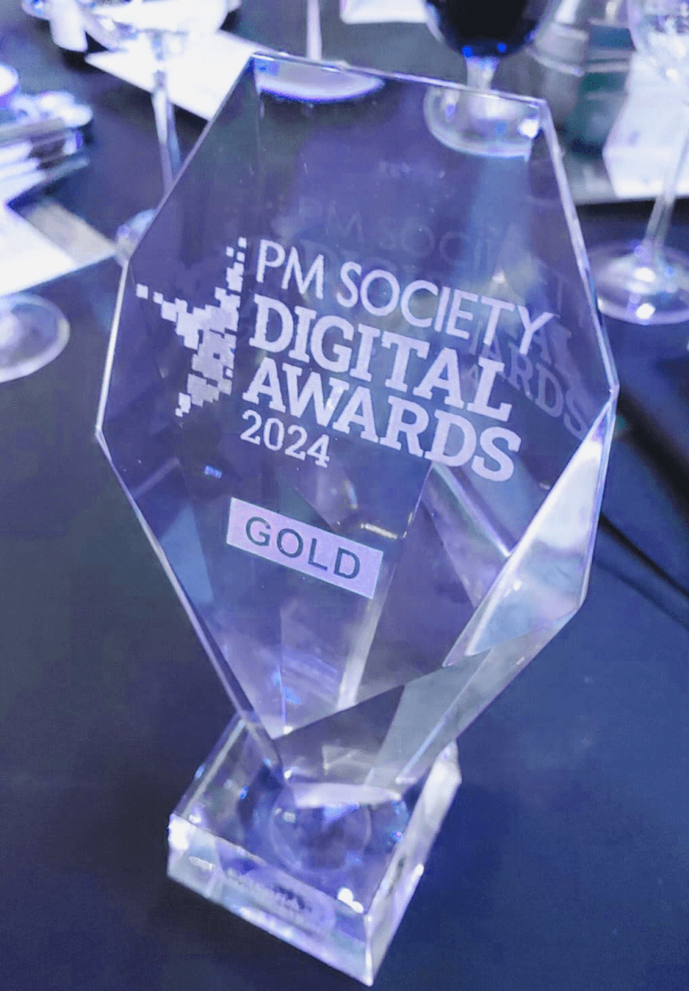 PMS Digital Awards Trophy